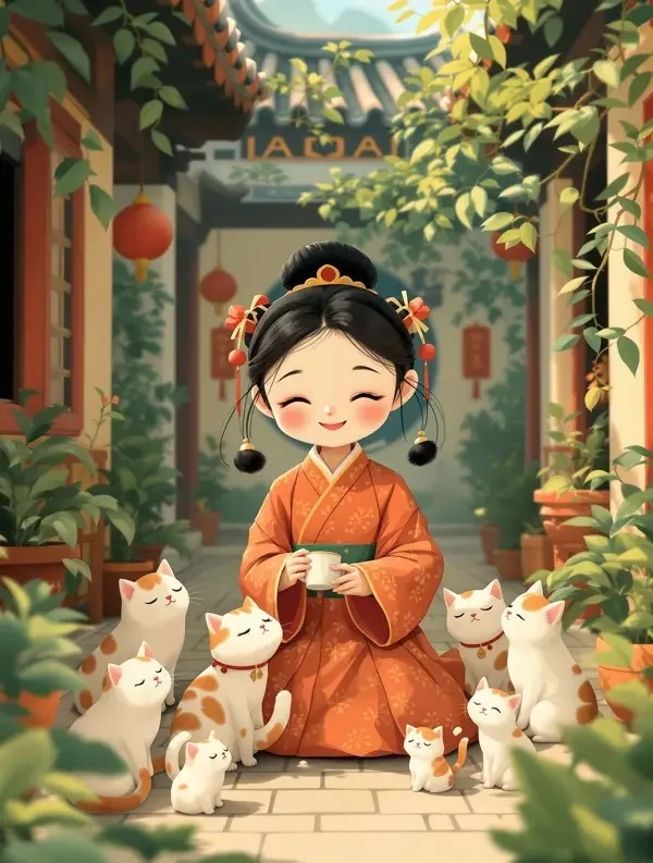 黄瓜魔改《猫咖里的桃色午后》封面海报